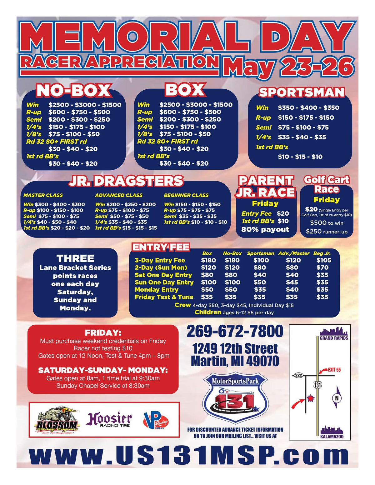 In Memory Racer Memorial Day Racer Appreciation – Official US 131 Motorsports Park Store